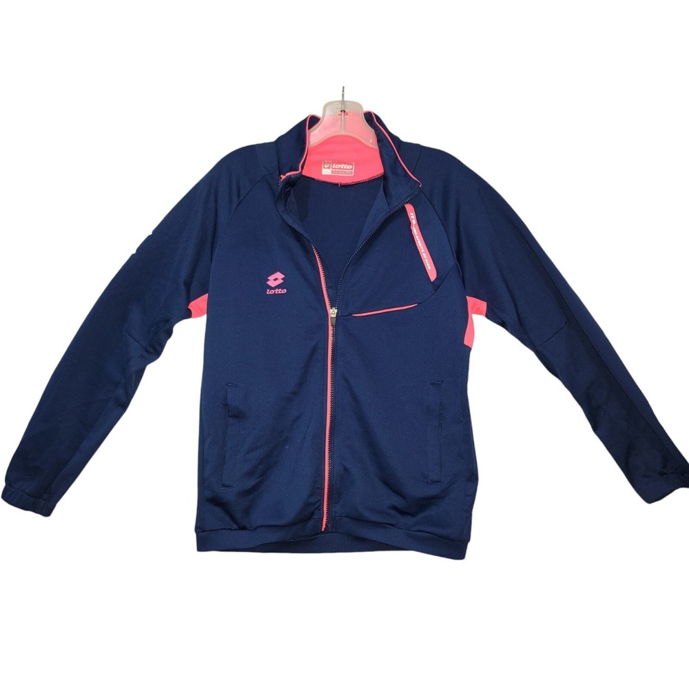 Lotto Tracksuit Pink‎ Blue Women's  Running Jogging  Athletic Jacket Small
